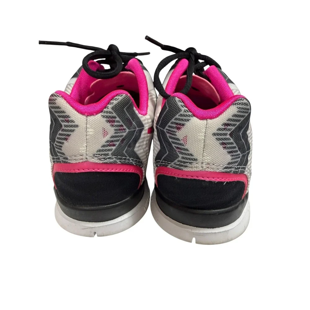 Nike Free 5.0 Womens Training Shoes White Pink Gray Chevron Sneakers‎ Sz 7.5